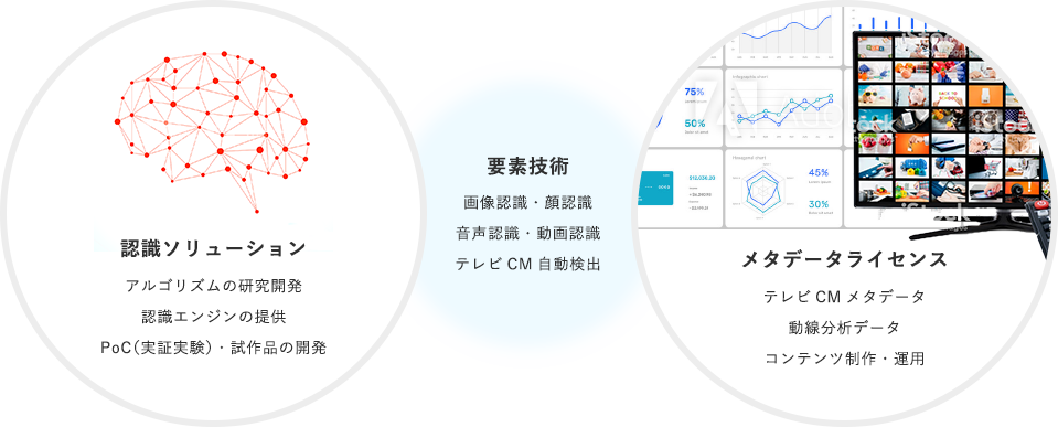 認識ソリューション／要素技術／メタデータライセンス